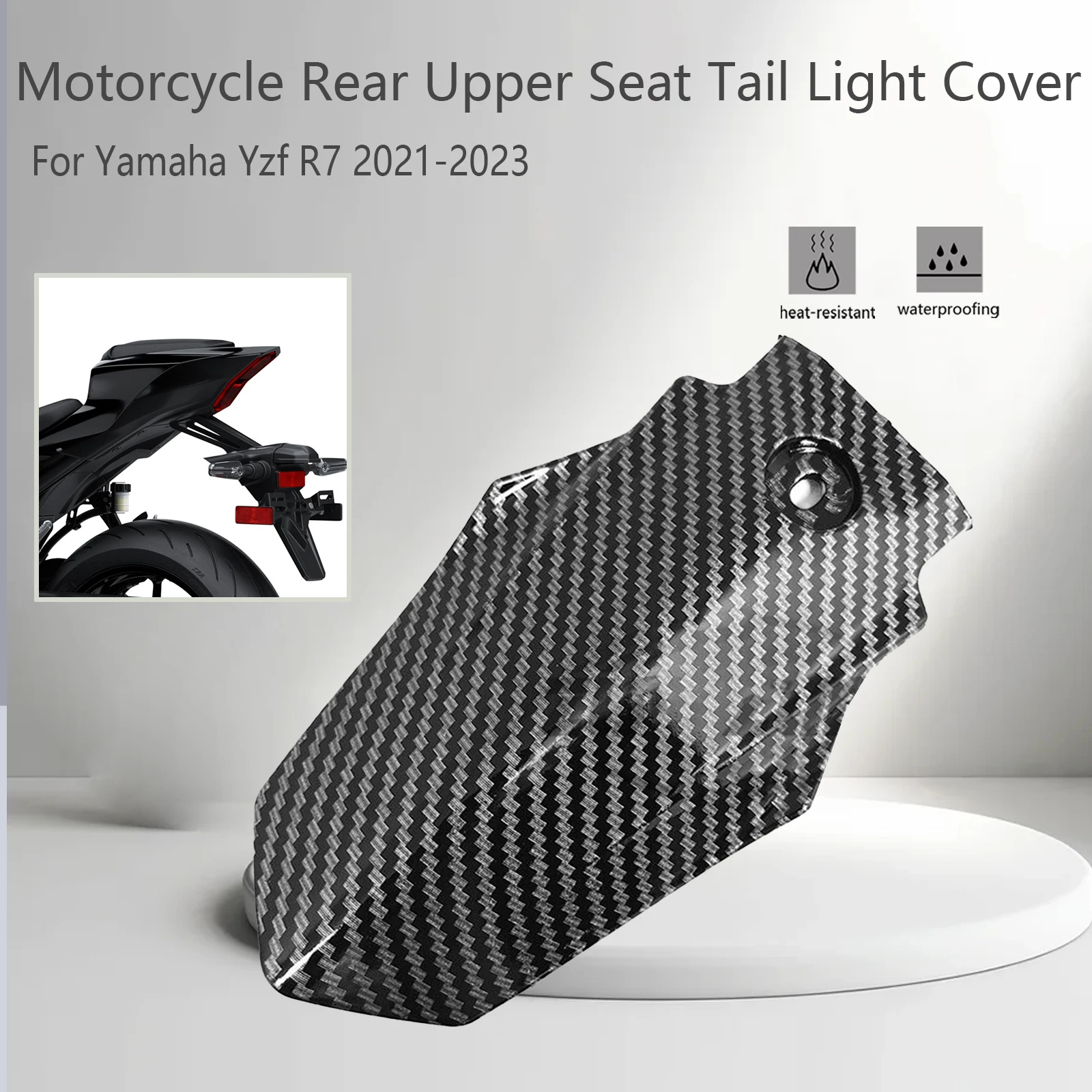 

Motorcycle Rear Fairing Upper Seat Tail Light Cover Cowling Panel For YAMAHA YZF R7 Yzf R7 2021 2022 2023 Accessories