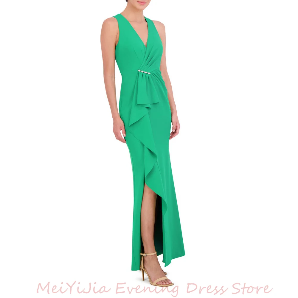 

Meiyijia Peplum V-Neck Zipper-Up Pleats Side-Split Sleeveless Ankle-Length Arabia Sexy Evening Birthday Club Outfits Summer 2024