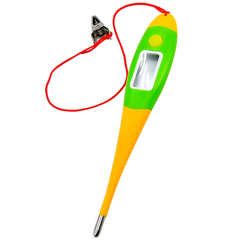 

Pet Electronic Thermometer Soft Tip LCD Display 35 to 43 Celsius Accurate Body Temperature Meter for Home Farm Pet Use