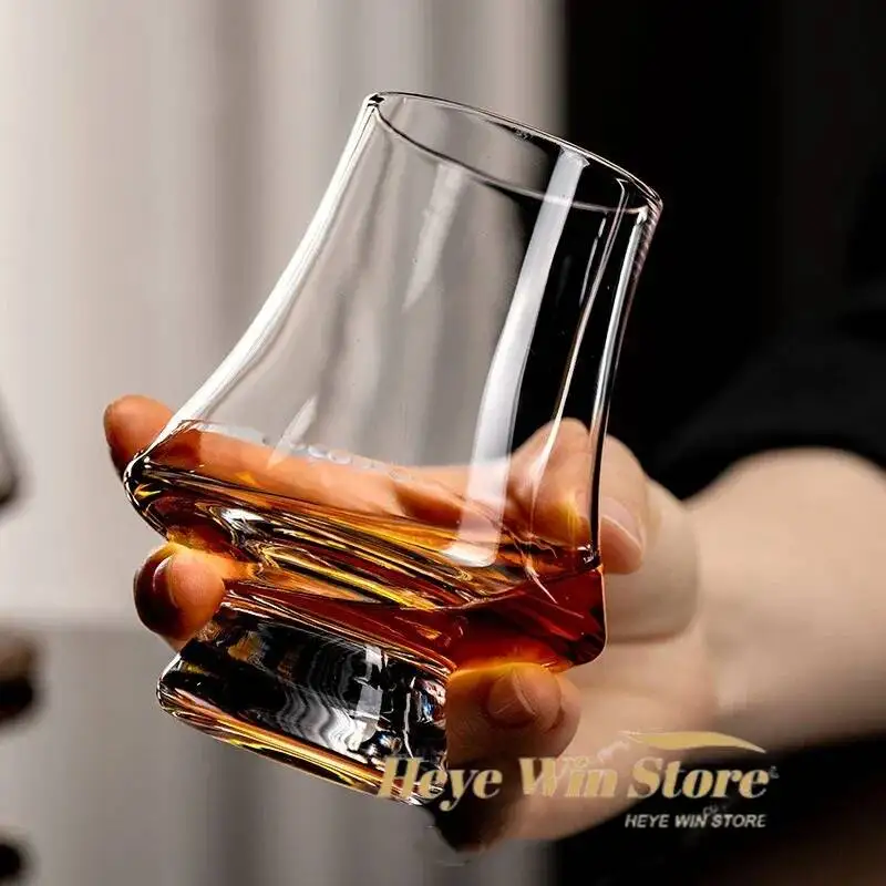 Handmade Crystal Tulip Whiskey Glass (250ml) | Big Belly Nosing Snifter 4 250Ml Crystal Handmade Scented Whiskey Glass Tasting Big Belly Foreign Wine Tulip Cognac Cup 2