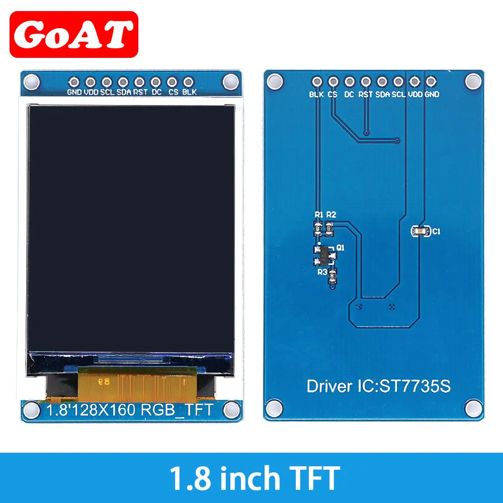 TFT Display 0.96 1.3 1.44 1.8 inch IPS 7P SPI HD 65K Full Color LCD Module ST7735 / ST7789 Drive IC 80*160 240*240 (Not OLED)