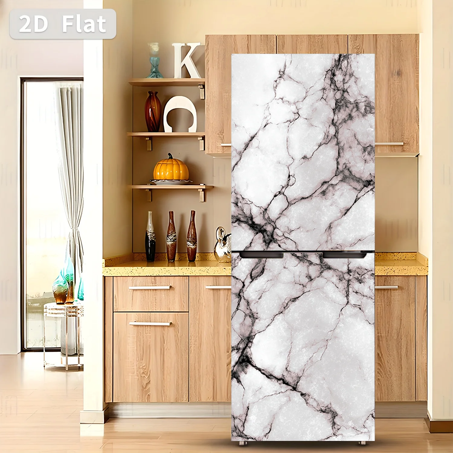 Self-Adhesive Marble Contact Paper Suitable for Cabinets, Wardrobes - Sheet (60×180) Matte Polypropylene Marble Texture Wallpa