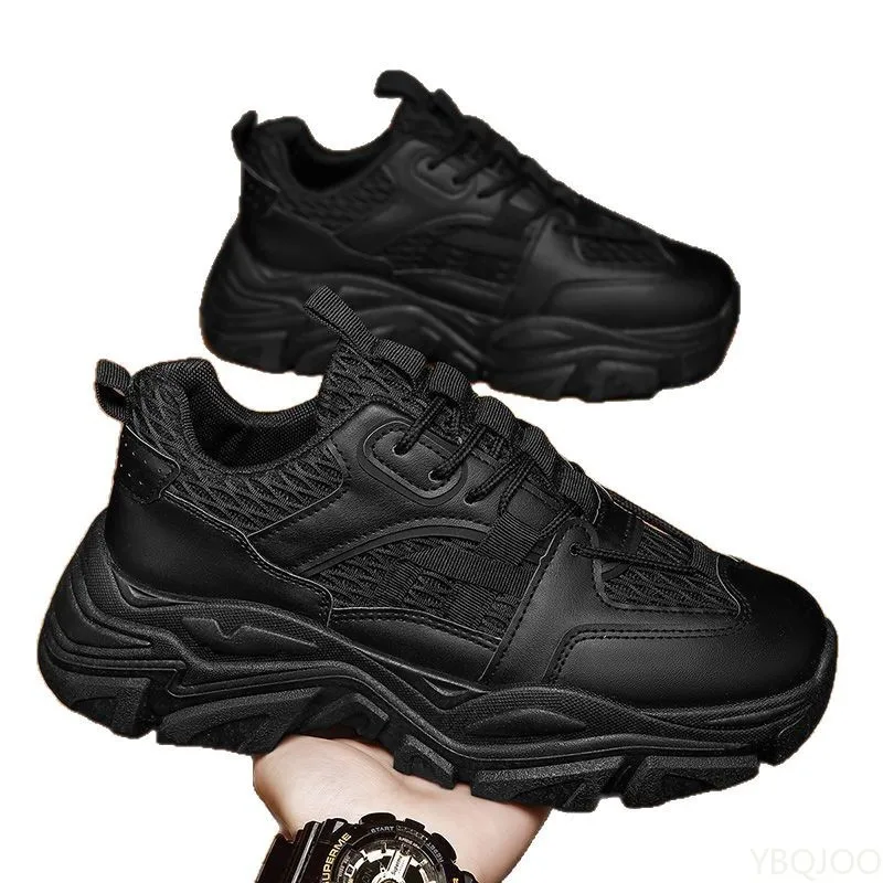 Sepatu Jaring Pria Bersirkulasi Sepatu Kets Serbaguna Trendi Sepatu Lari Desainer Bersol Tebal Kasual Alas Kaki Pria Mewah Modis