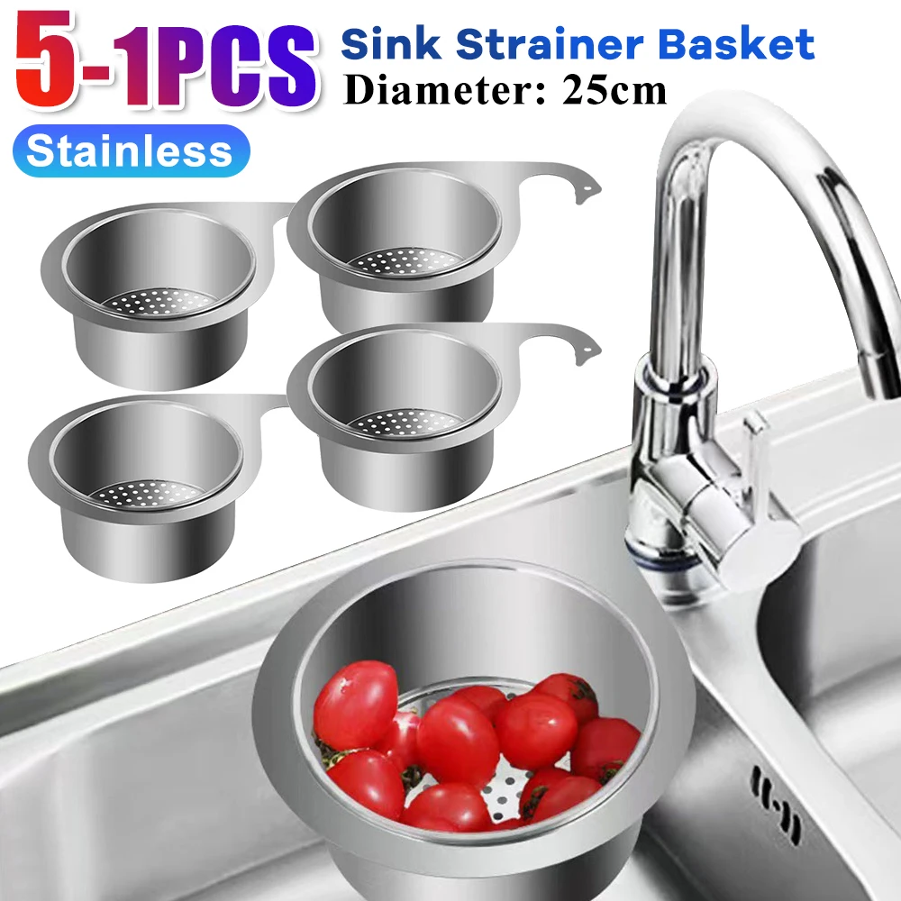 Stainless Steel Swan Sink Strainer Basket Removable Goosehead Storage Drainage Basket Goosehead Hanging Wet & Dry Drainage Racks