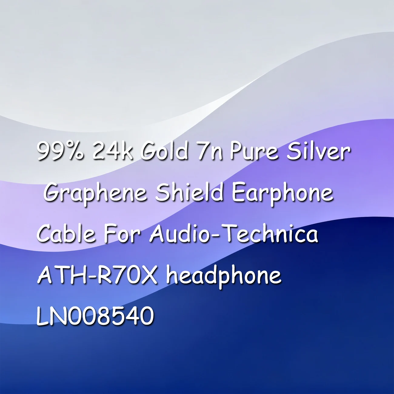 

99% 24k Gold 7n Pure Silver Graphene Shield Earphone Cable For Audio-Technica ATH-R70X headphone LN008540