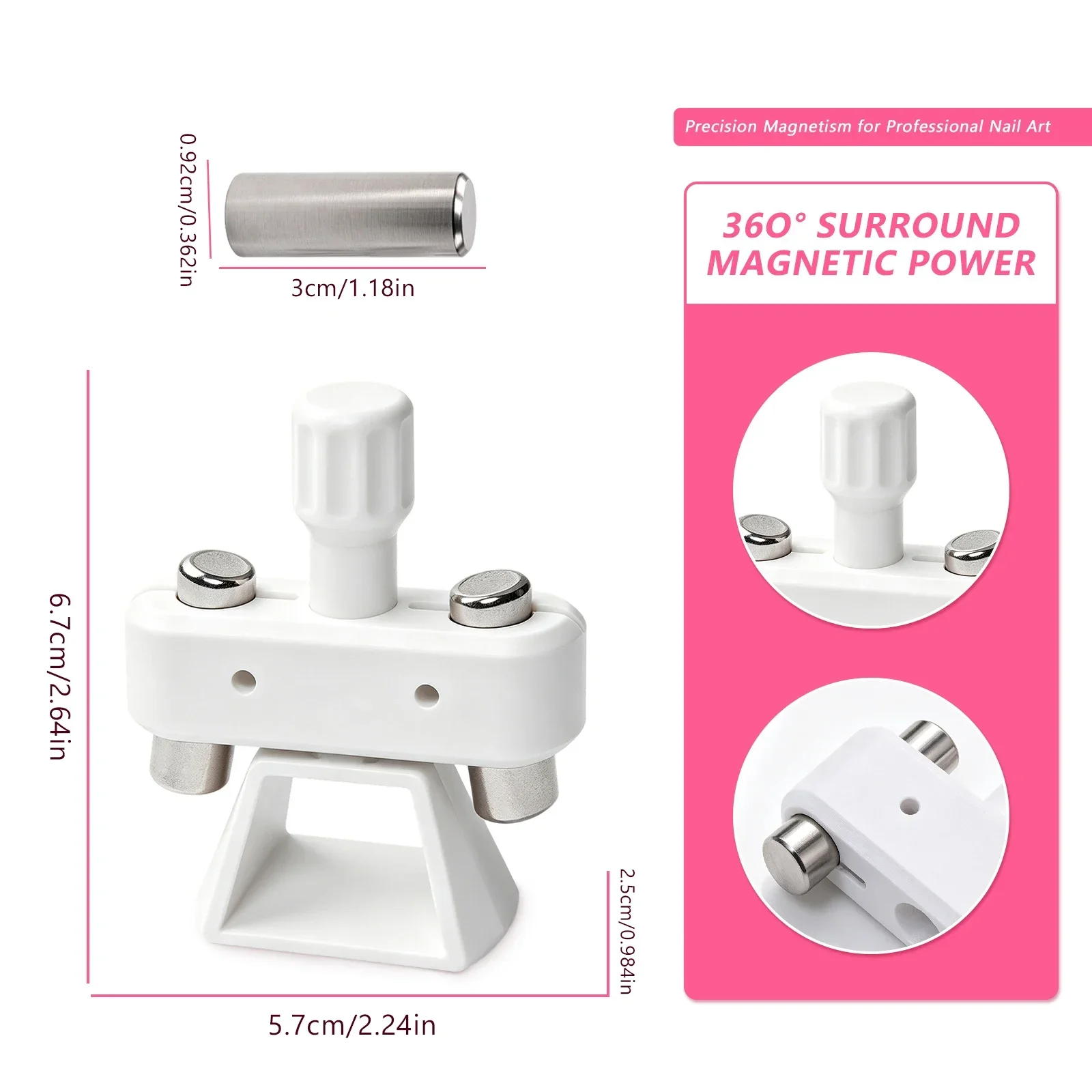 Automatic Glass Bead Cat-Eye Nail Art Tool for Beginners, No Skills Required, Includes 8*30mm Magnets.Rotatable Gyro Magnetic – Detail 18
