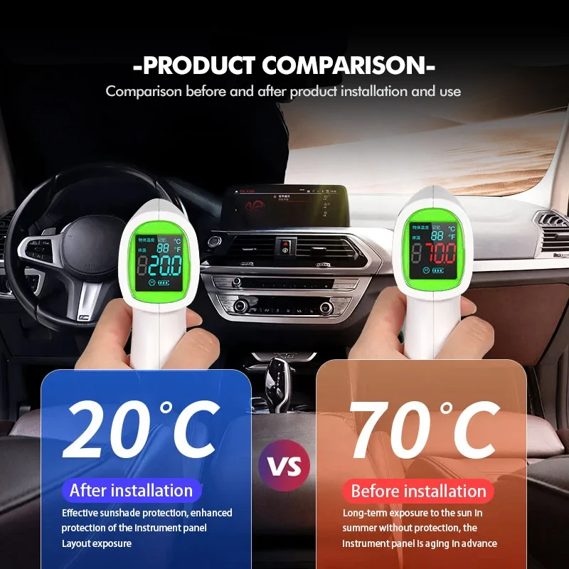 For Denza Car Front Sun Shade Windshield Sunshade Auto Interior Accessories X D9 MPV EV DM-i Z9 GT N7 X N8 2018-2022 2023 2024 - view 3