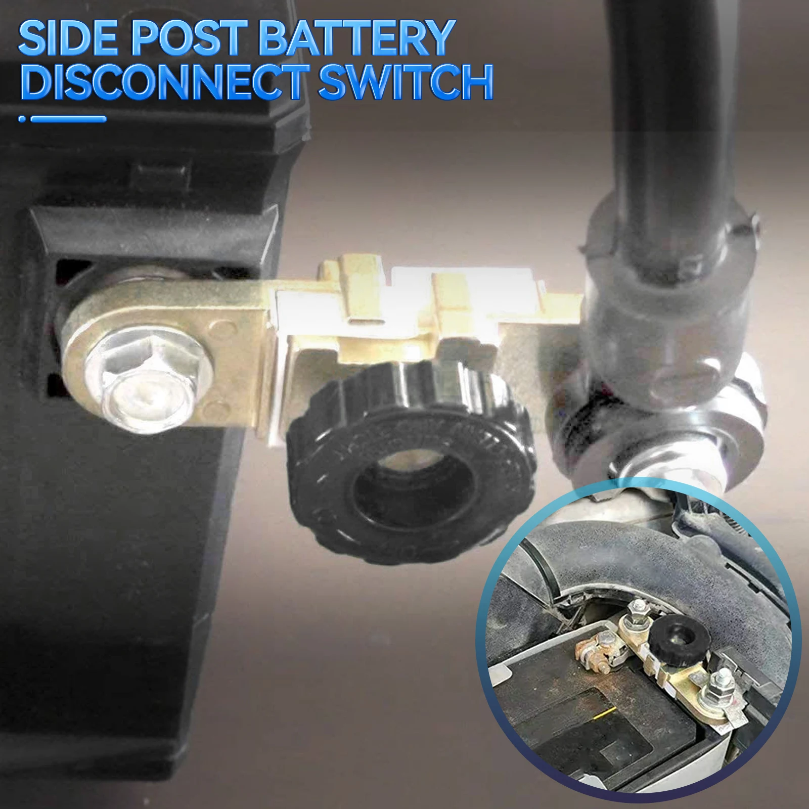 Quick Cut-off Disconnect Isolator Switch Car Battery Terminal Link Power-off Switch for Car Auto Truck Vehicle Rv Boat Marine