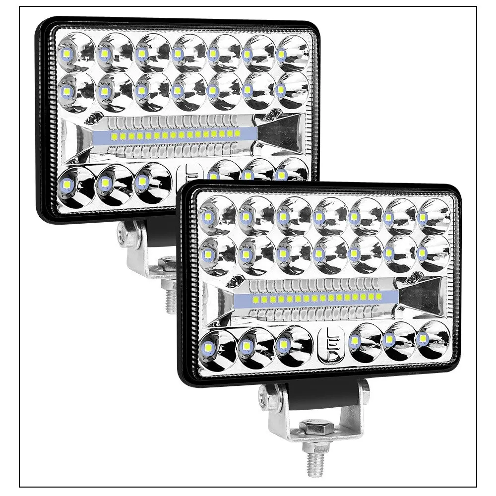 2pcs 5inch LED Light Bar Offroad Spot Flood LED Work Light for Truck Car Boat Tractor 4x4 Atv Headlights 12V 24V