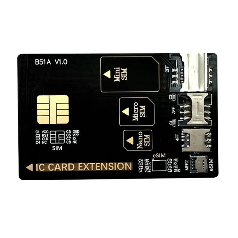 FFYY-محول البطاقة الذكية بطاقة الاختبار 4 في 1 الهاتف المحمول بطاقة SIM محول افتتاح اختبار يدعم مايكرو صغير نانو ESIM