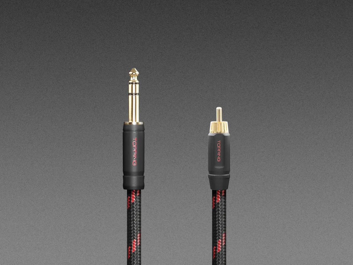 topping-tcrt1-rca-to-trs-cable-single-crystal-copper-gold-plated-rca-to-balanced-jacks-trs-professional-audio-cable