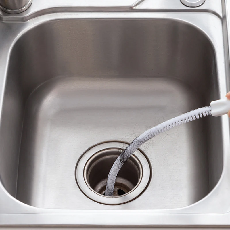 Kitchen Sink Cleaning Brush Cleaner Sticks Clog Remover Sewer Bendable Dredging Pipe Bathroom Hair Cleaning Sink Sewer Dredging