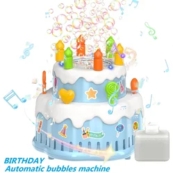 Birthday Cake Bubble Machine for Kids Automatic 10000+ Bubbles Per Minute/Lights/Music S Toys for r Boys Girls Birthday Parties