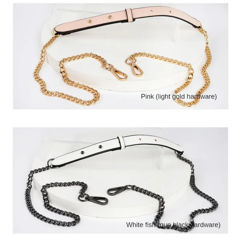Adjustable Leather Strap Bag Chain Replacement Flat Pattern Shoulder Straps Accessories Chain Crossbody Strap for Bag