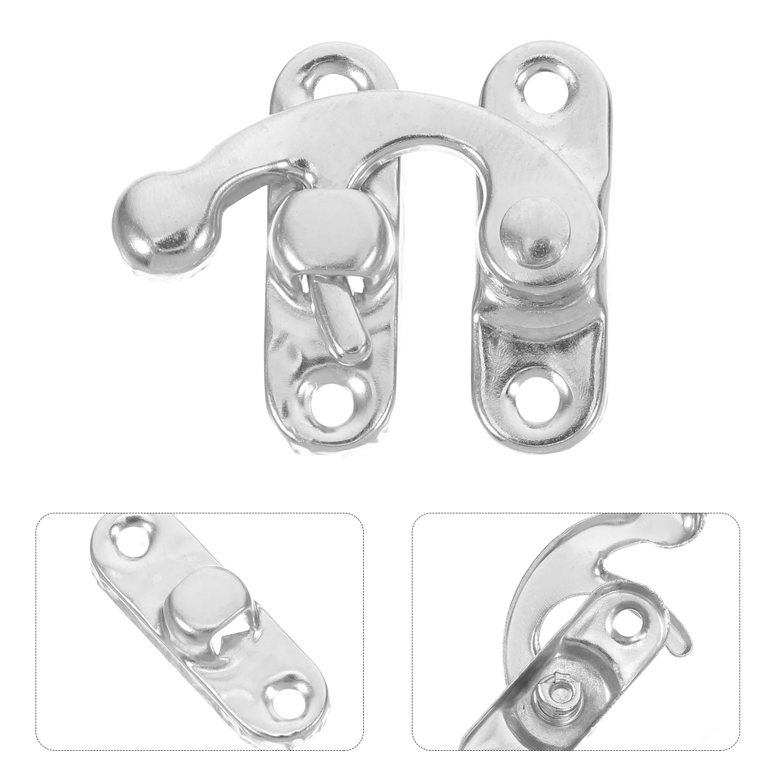 

6pcs Latch Hook Vintage Cabinet Lock Clasp Buckle Metal Hasp for Jewelry Box Toolbox Storage Chest Mailbox Closure