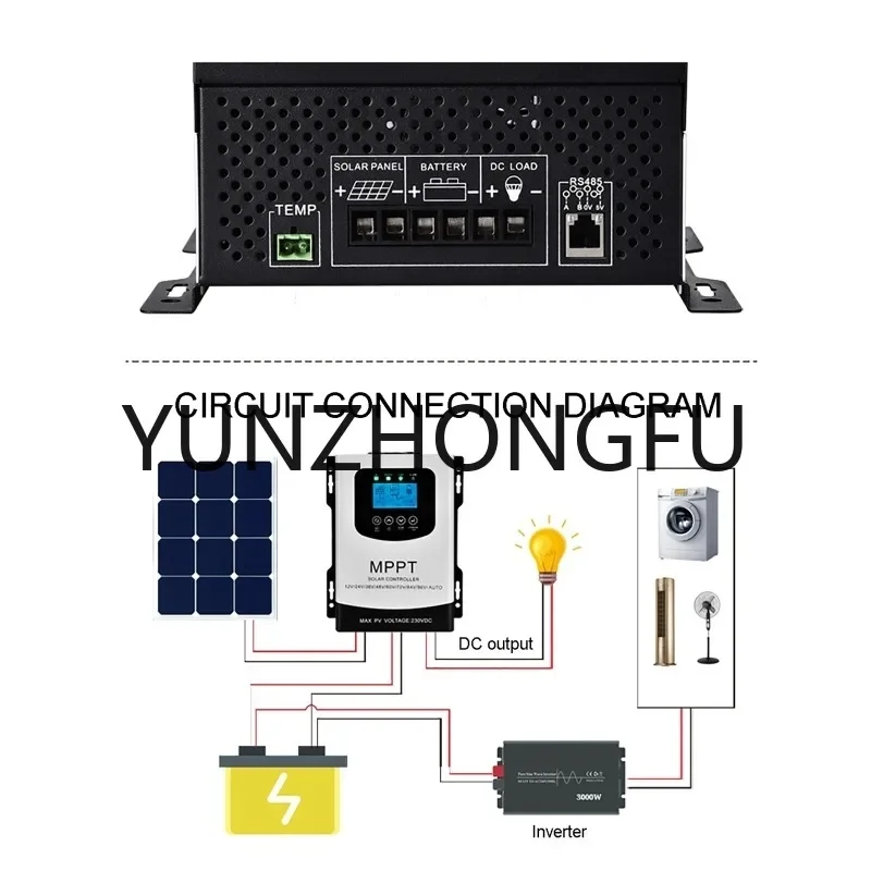 50A 60A MPPT Solar Charge Controller PV Charging Controller Regulator  For 12V 24V 48V 60V 72V 84V 96V Lifepo4 Lithium Battery