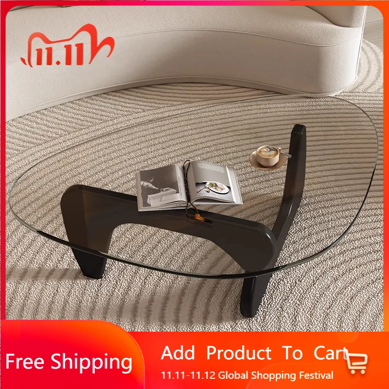 

Aesthetic Standing Coffee Table Simple Transparent Service Center Coffee Table Modern Decoration Mesas Bajas Salon Furniture