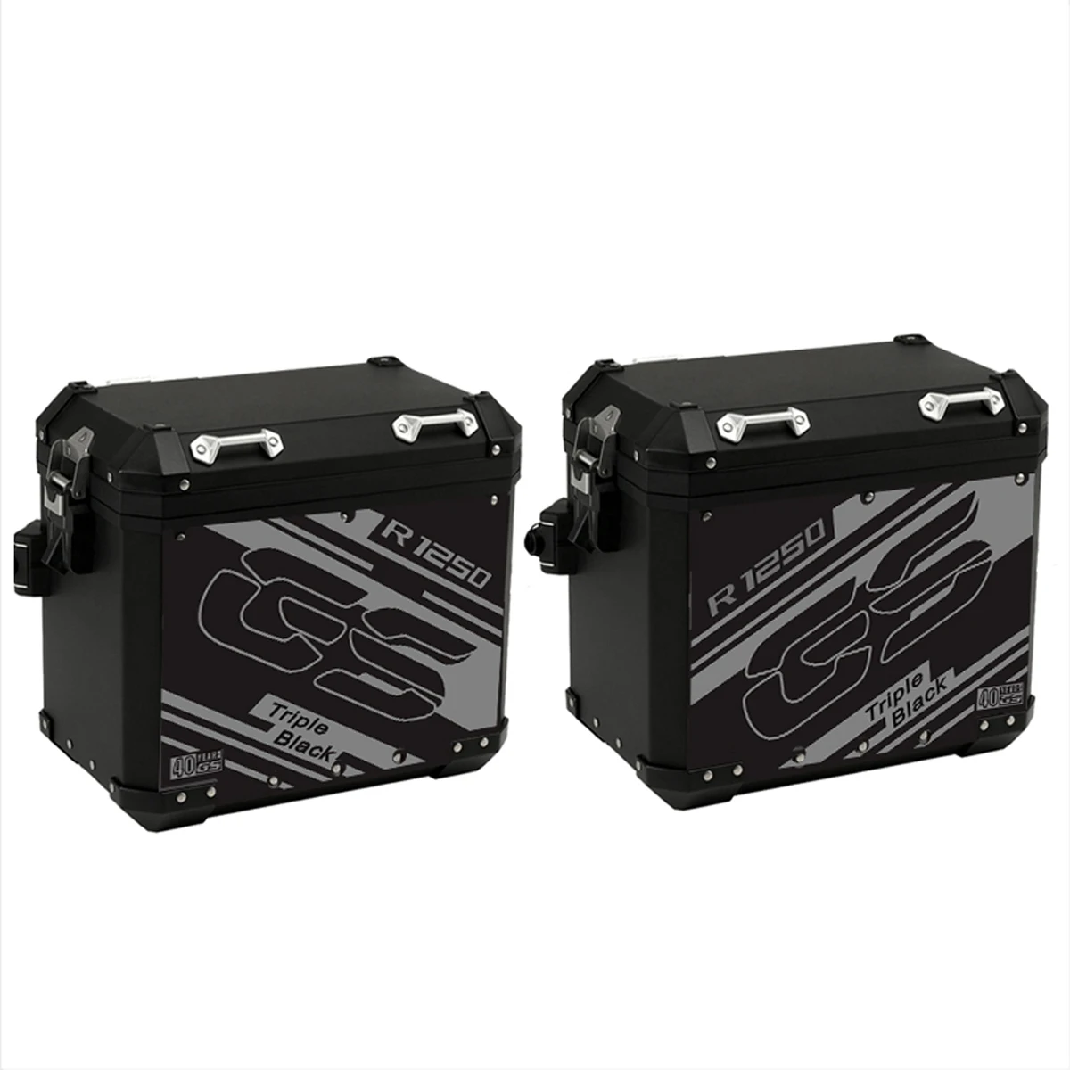 Pegatina Triple negra para motocicleta BMW Motorrad Panniers R1200GS R1250GS R1200 R1250 GS Adventure ADV 2004-2023