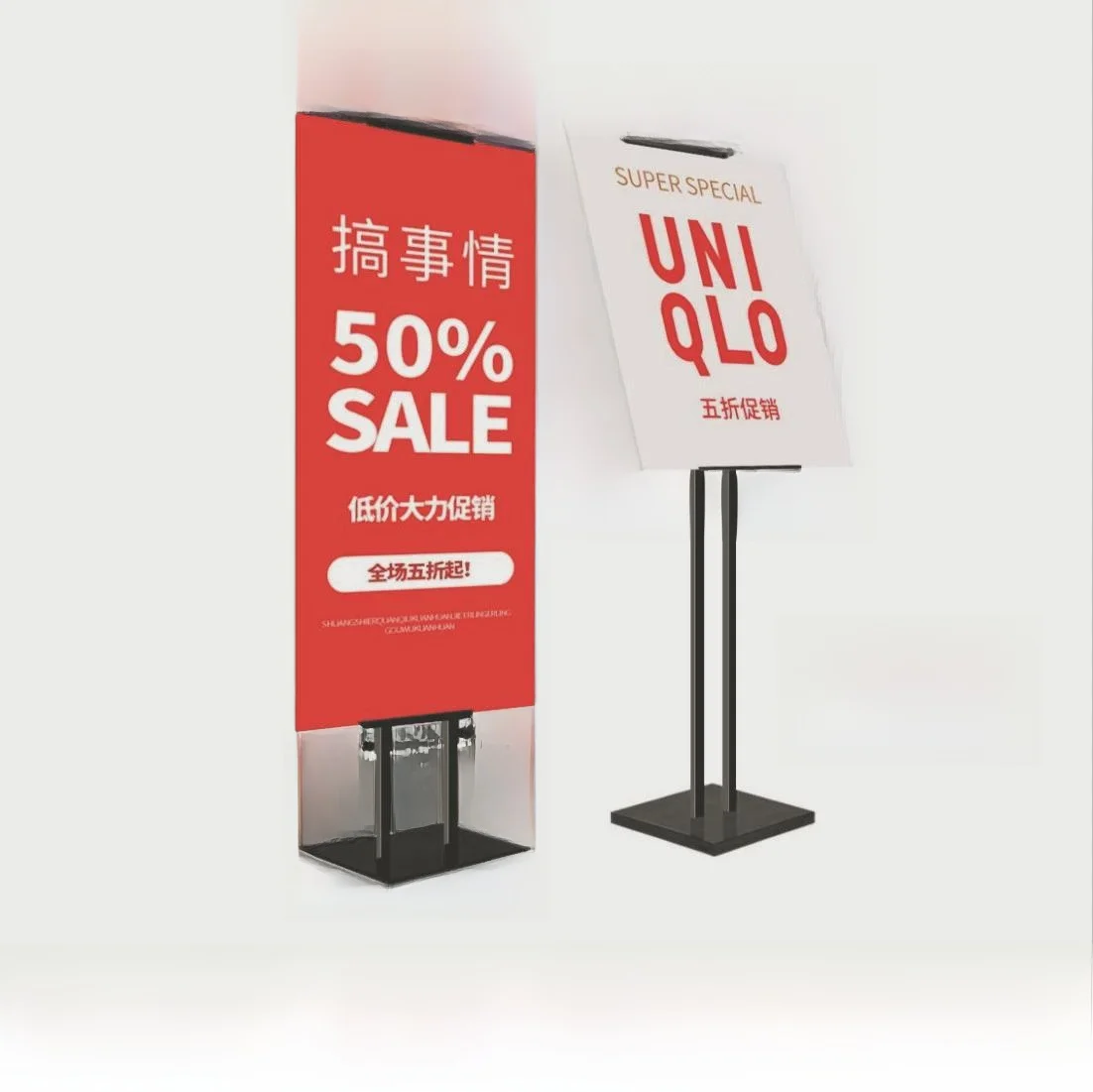 

KT Board Stand Instruction Sign Heavy Du Poster Advertisement Display e ape Base for Milk Tea op Entrance