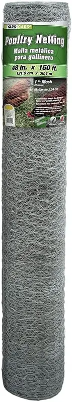 

Chicken Wire 1 Inch Mesh 72 Inch X 150 Foot 20 Gauge Galvanized Steel Wire Fence Ideal for Crafting, Garden Protection