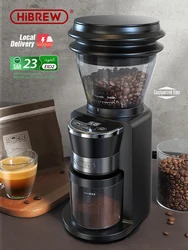 Macinacaffè elettrico automatico HiBREW con 31 marce per caffè espresso americano versare sopra lo stoccaggio visivo dei fagioli G3
