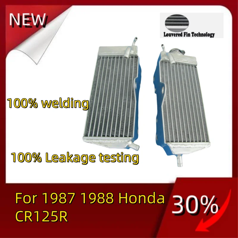 

NEW L+R TOP all Aluminum Radiator For 1987 1988 Honda CR125R CR 125 R hight quality 100% welding Cooler Cooling Coolant 87 88