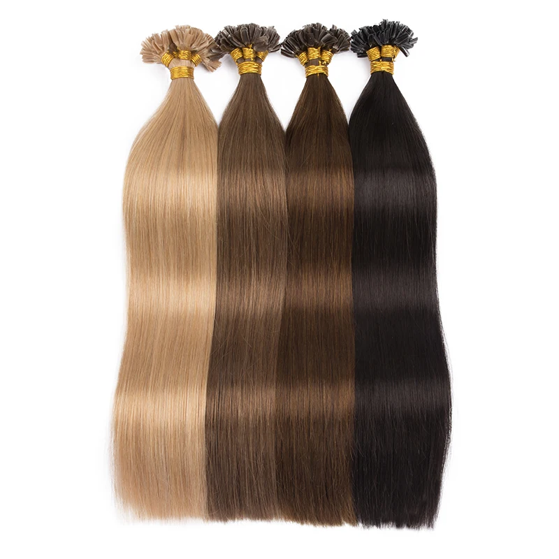 مستقيم مسمار UTip الشعر التمديد الشعر البشري 100% البرازيلي ريمي الشعر البشري 50 قطعة Utip وصلات شعر الإنسان الانصهار الشعر كبسولة #6