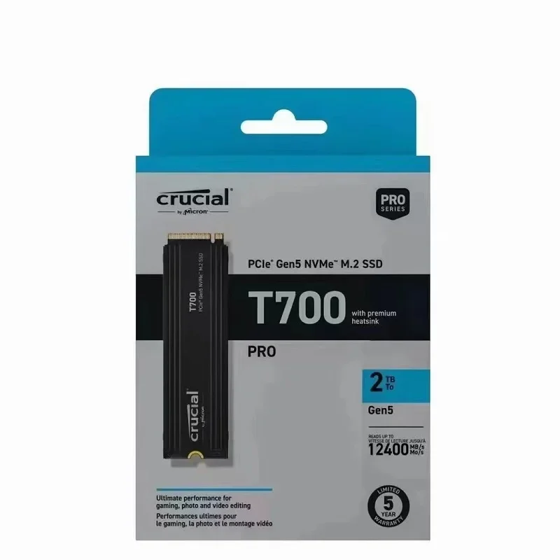 SSD crucial T700 1 To 2 To M.2 PCIE5.0\CT2000T700SSD3\CT1000T700SSD3\CT1000T700SSD5\CT2000T700SSD5