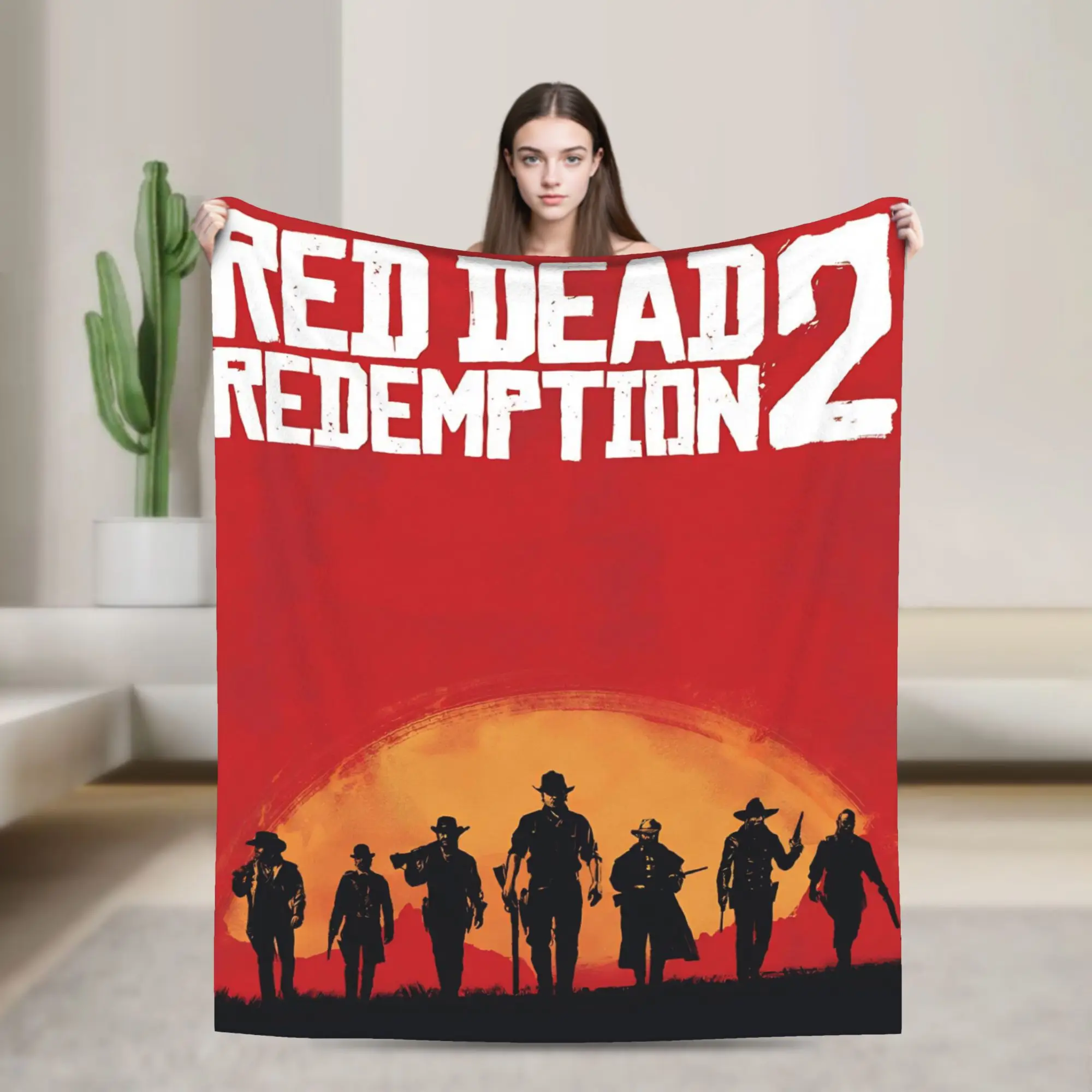 Couverture en flanelle Red Dead Redemption 2, couverture légère et fine pour l'été, portable, pour la maison et la voiture