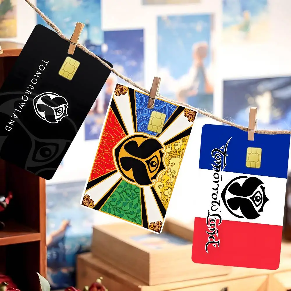 تومورولاند مهرجان الموسيقى أنيمي موضة لطيف الكرتون القط اللوحة أنيمي لعبة فريدة من نوعها ملصق حالة الجلد لبطاقة الائتمان لا رقاقة #3