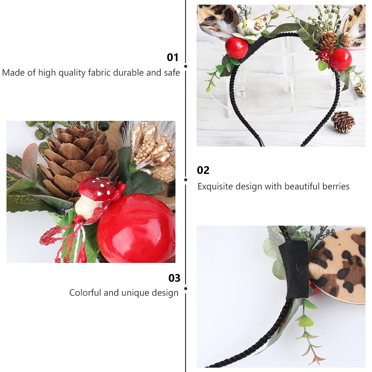 

Cat Ears Headband Girls Hair Hoop Performance Hairband Christmas Accessories Kids Party Props Halloween Hoop Cloth Material