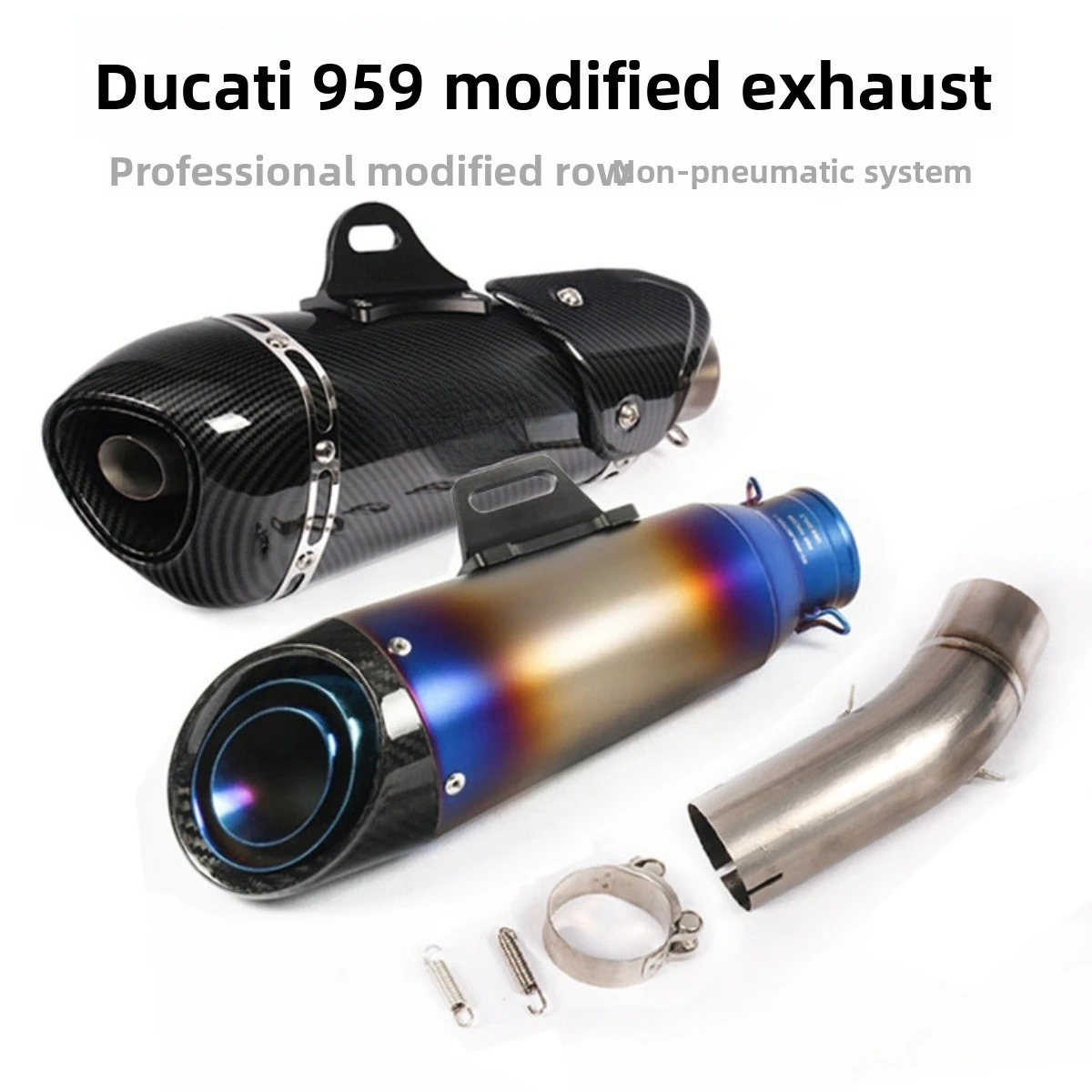 Titanium Mid-Pipe for Ducati Panigale 959 SC Backpressure Exhaust Upgrade, Optimized for Aggressive Street Roar