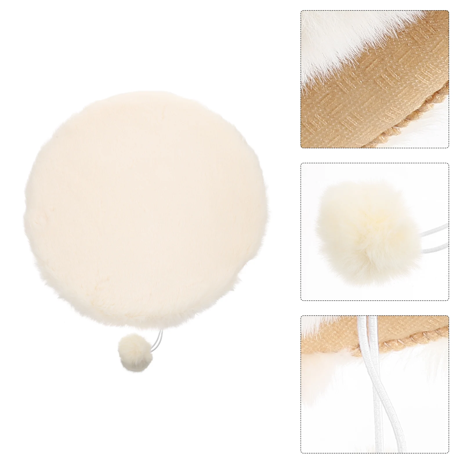 

Cat Bed 40cm Round White Pet Cushion Non Slip Soft Warm Kitten Sleeping Mat Small Animals Joint Relief Padding Play Sleep Ball