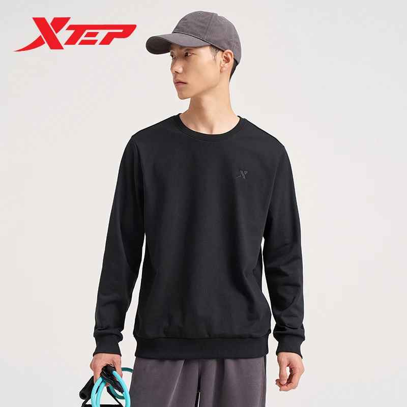 Xtep Pullover Sweater For Men 2024 Autumn Leisure Coat Trendy Breathable Comfortable Tops 876329930152