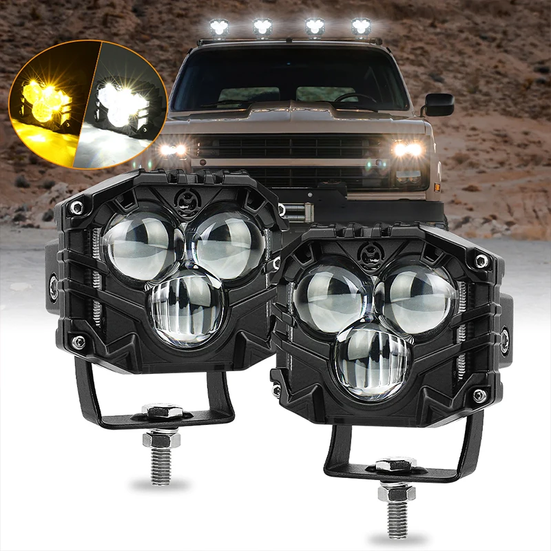 ovovs-40w-ホワイトアンバーledオフロードドライビングライト（スポットライト付き）4x4ジープトラックatvトラクターピックアップ用