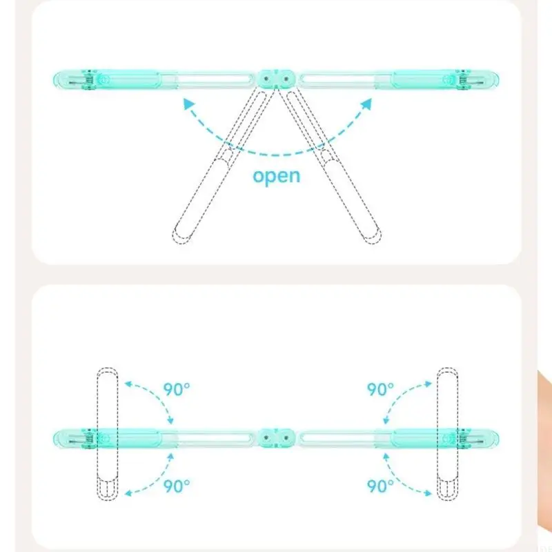  ABS Plastic Page Clip with Clear Clamp for Keeping Book Pages Open While Reading