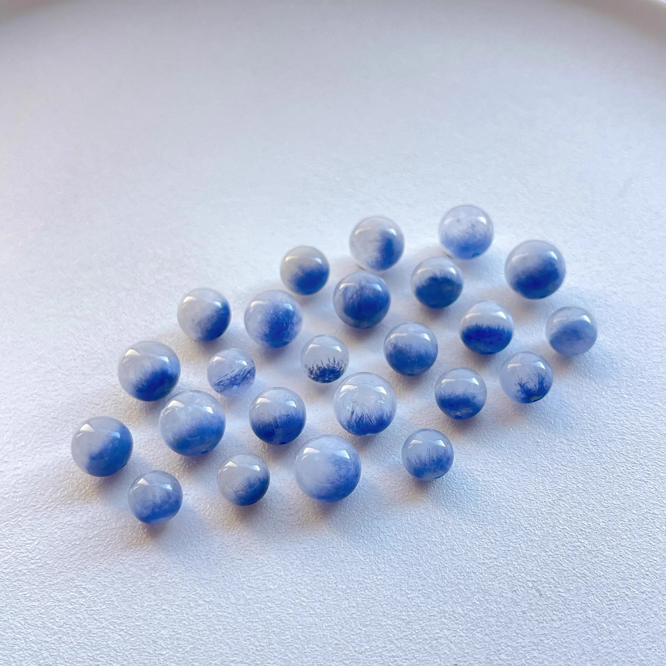

1piece Dumortierite blue full hole round beads 7mm 8mm 9mm loose beads nature