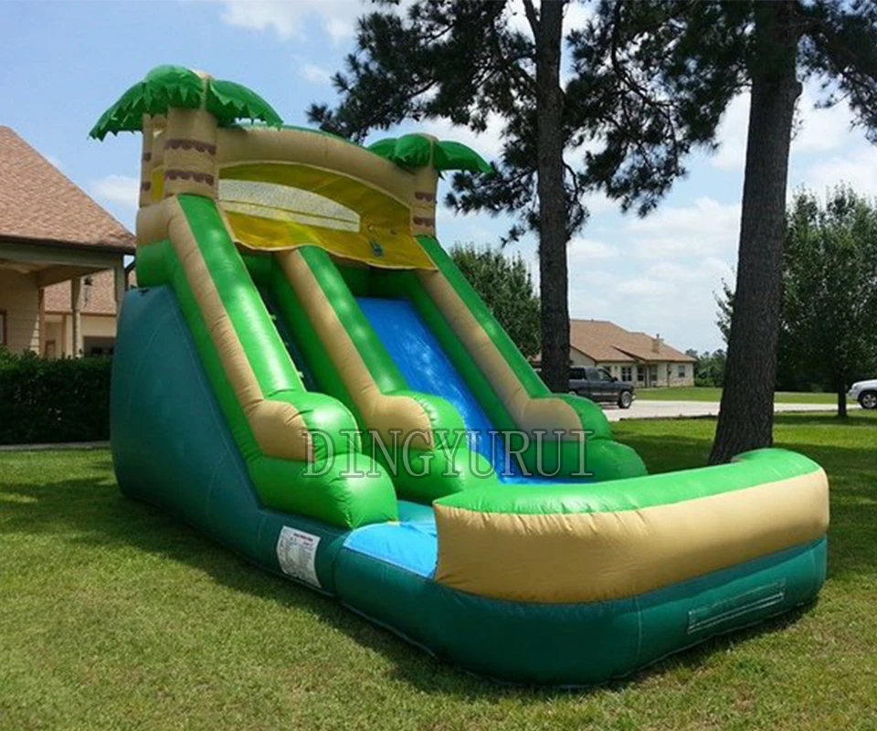 Commercial Inflatable Water Park Giant Water Slide with Pool 0.55mm PVC Tarpaulin Bouncer Castle for Outdoor Rental Business Fun