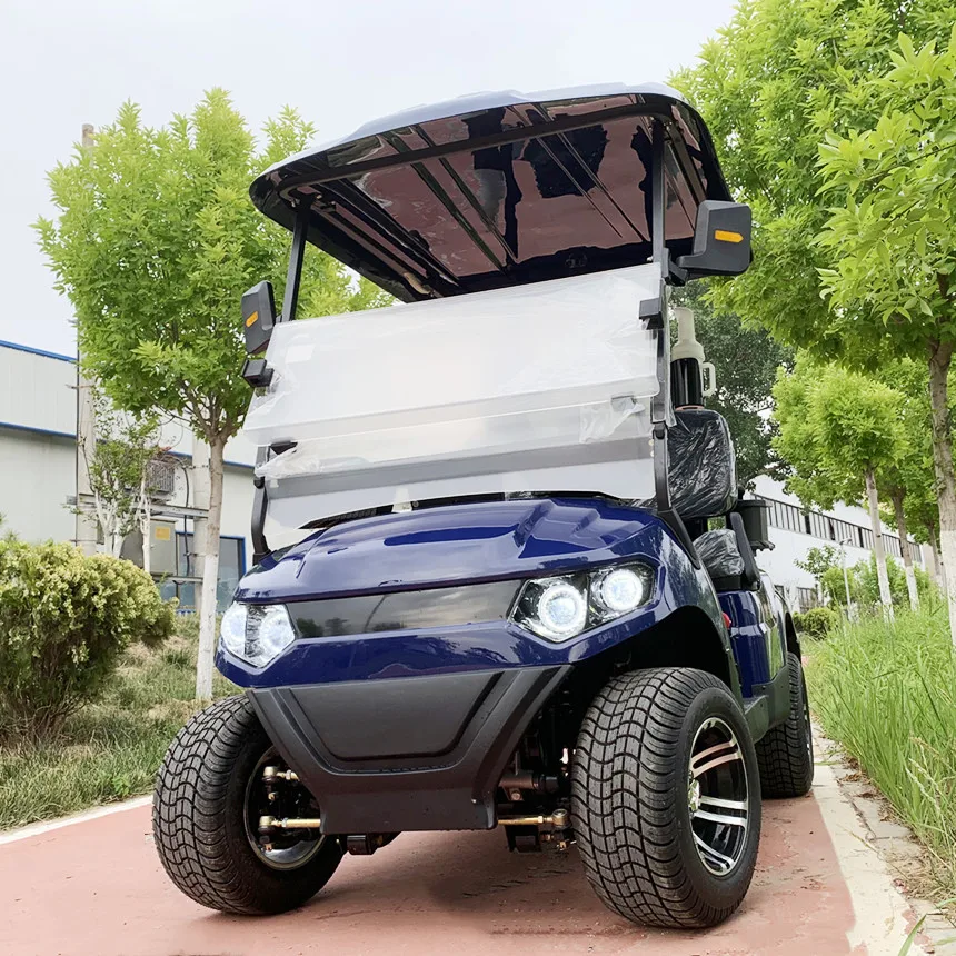 Electric Golf Cart With Lockable Storage Box Cup Holder Folding Windshield New Energy Four Wheel Car The 4-Seater Electric Car