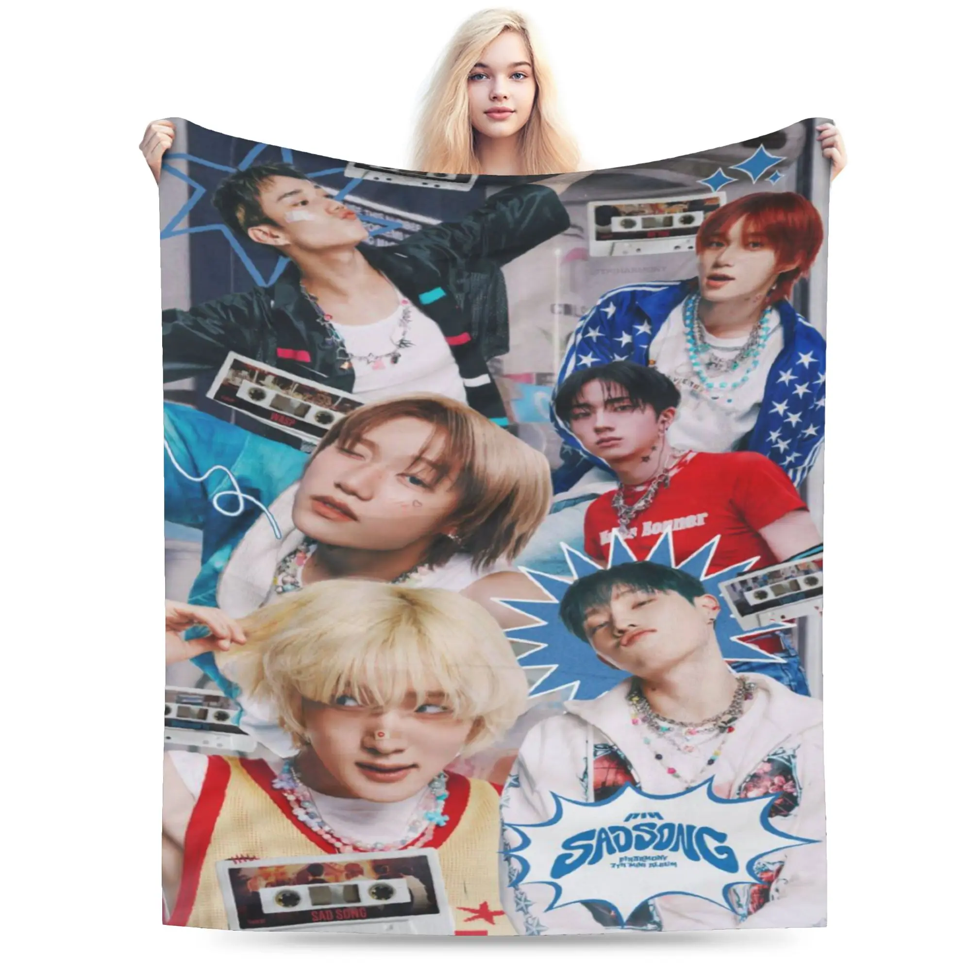 DUH! P1Harmony Kpop Music Album Merch Blankets Ultra-Soft Flannel  Throw Blanket Cozy Plush Thin Quilt