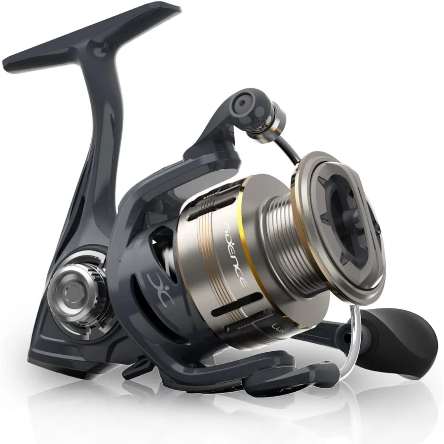 

Lux Spinning Fishing Reels Ultra Smooth Powerful Spinning Reel with 9+1 Shielded BB Lightweight Carbon Fiber Frame 36LBs Max Dr