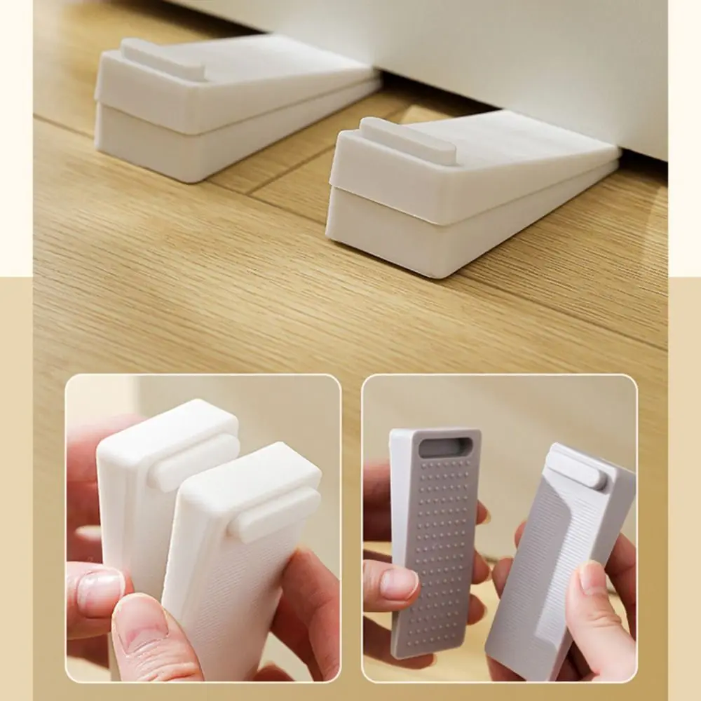 

2Pcs New Safety Silicone Mute Door Stopper PVC Anti-collision Door Rear Retainer Non-slip Door Stop Block Wedge Home Offices