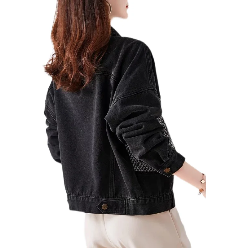 Faionable ort Denim Jaet femmes marque étiquette retirée rue Sle haut boutonné décontracté printemps vêtements d'extérieur