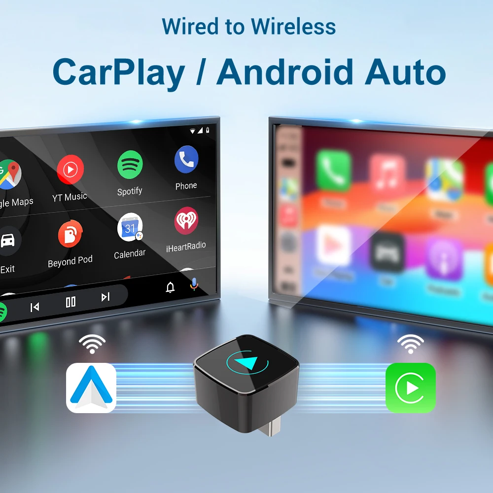 2026 Upgraded Wireless CarPlay Adapter for Apple iPhone & Android Small Size, Plug and Play, Fast and Stable Connection Wireless