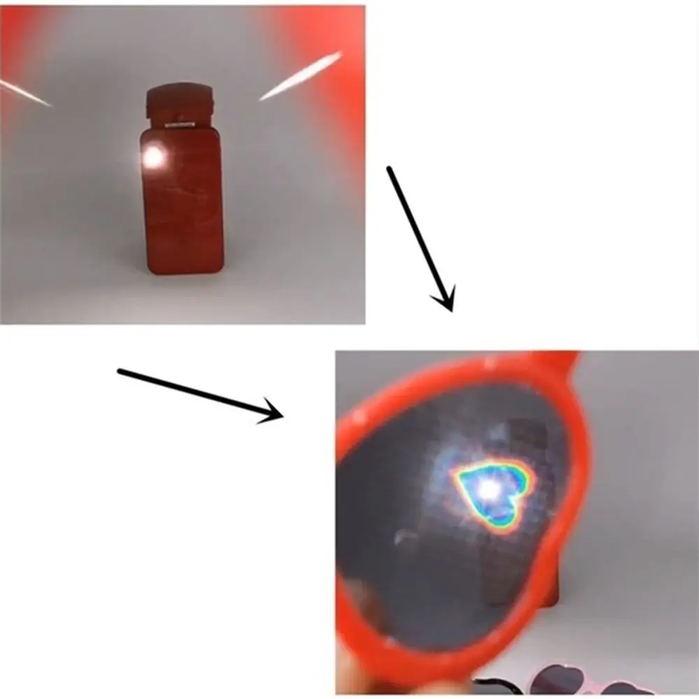 Fashion Long-lasting Gifts Lights Become Love Image Heart-shaped Heart Diffraction Glasses Special Effect Glasses