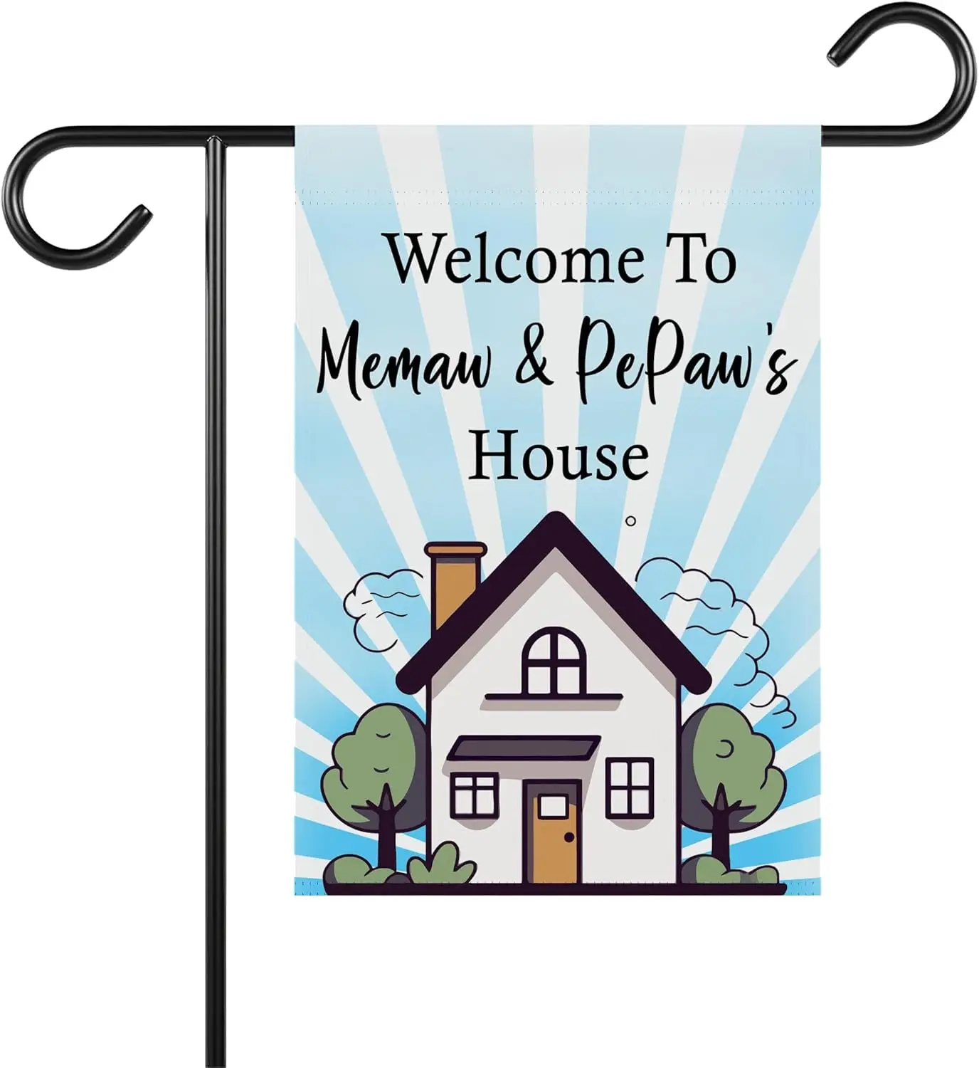 GavinsDesigns Welcom To Memaw & Pepaw's House Garden Flag - Gifts For Memaw & Pepaw's - Garden Flag 12 X 18 Inch