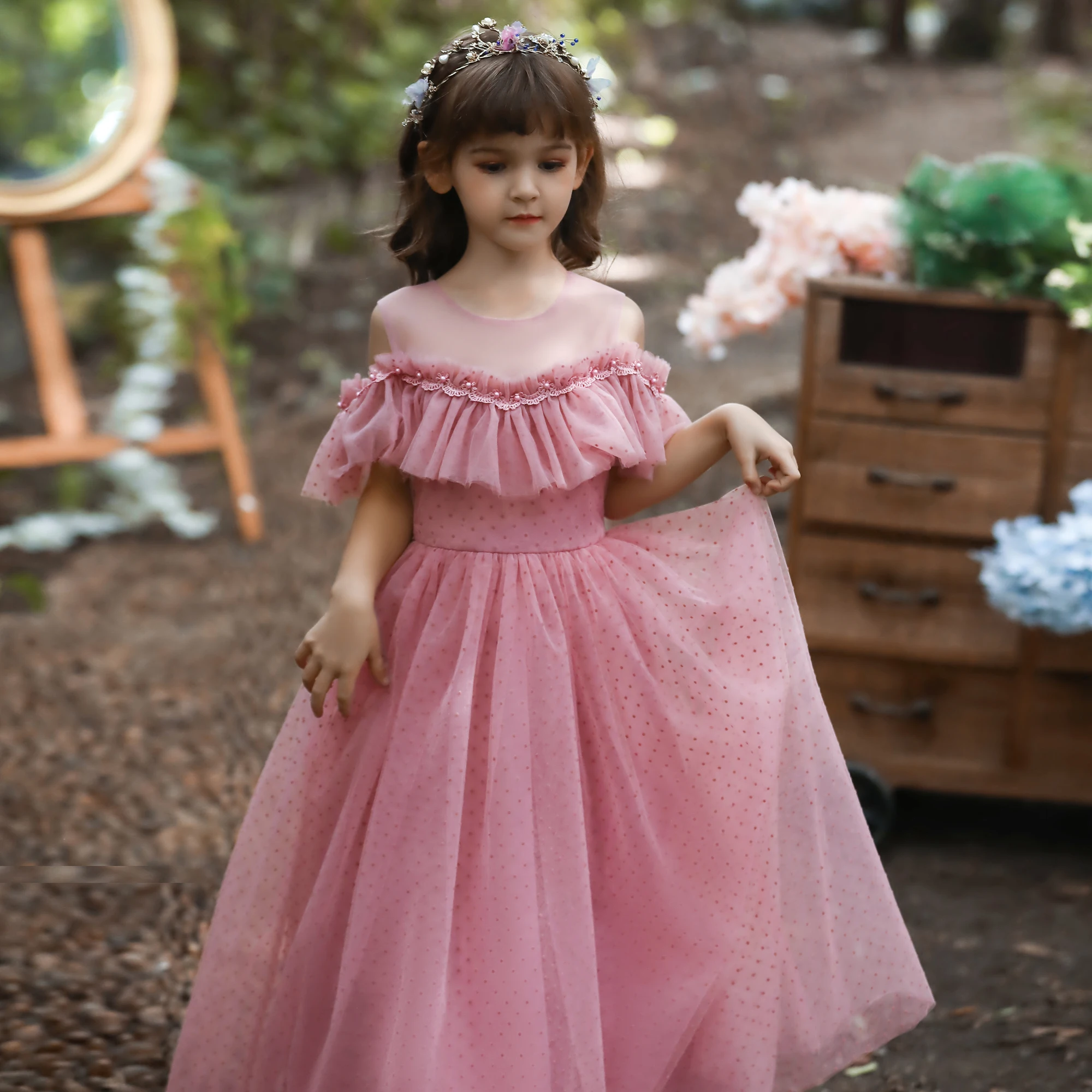 Luxurious 14-Year-Old Girl Evening Dress Children'S Clothes Suitable For Birthday Parties And Wedding Guests