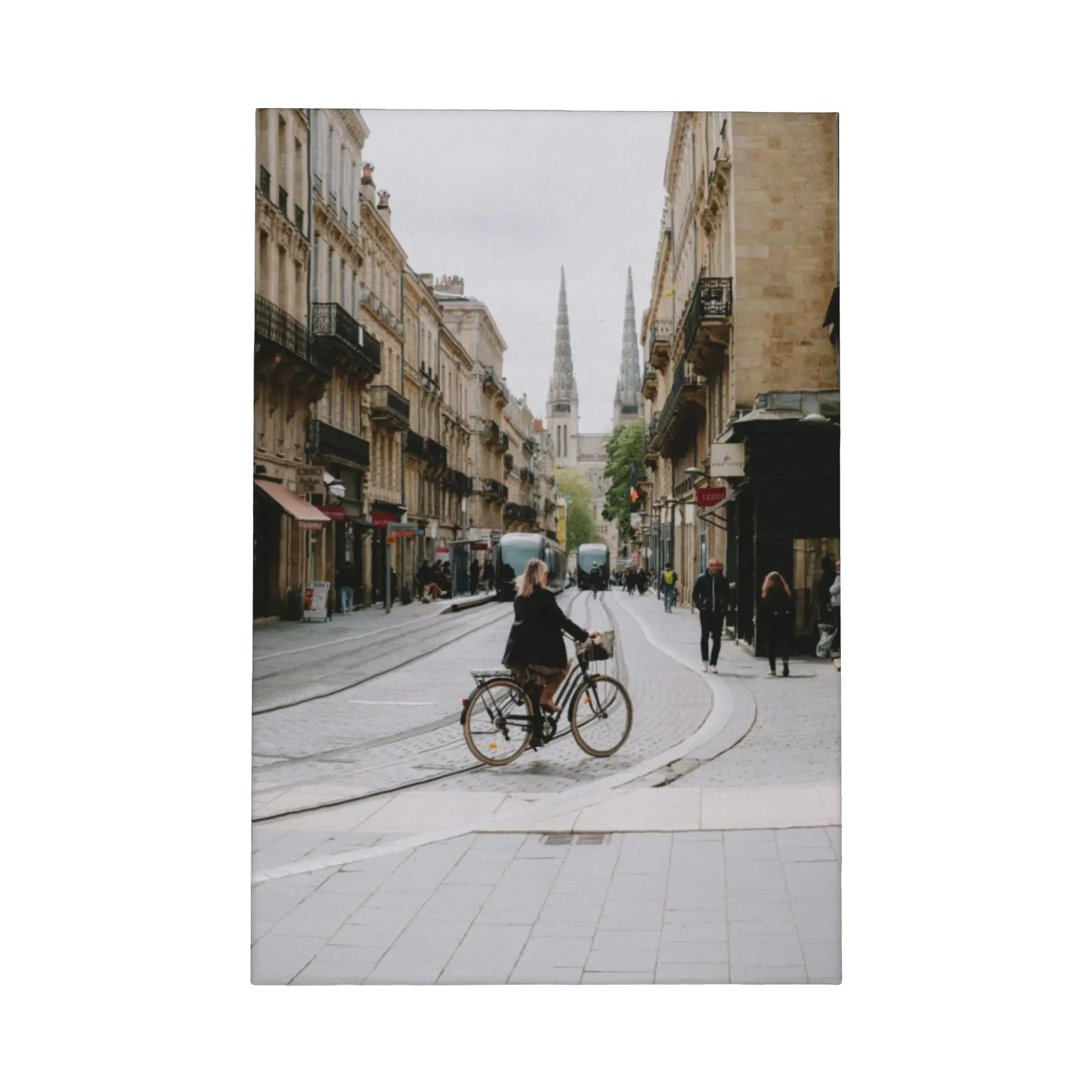 

Бордо, исторический район, холст, настенное искусство – классическая французская архитектура, принт для украшения дома