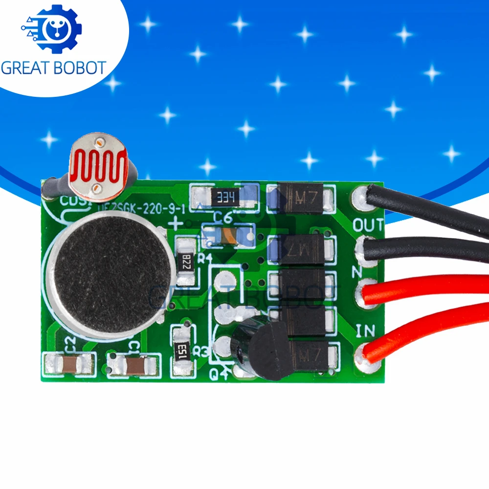 220V voice controlled driving template, bubble LED controlled driving induction module, intelligent voice controlled induction