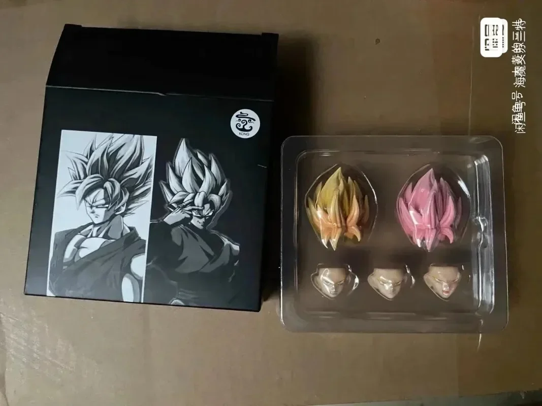 Em estoque demoníaco ajuste dragon ball terno goku vegeta super cabeça de corrida conjunto escultura amarelo acessórios para o cabelo pacote brinquedos